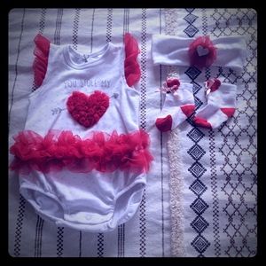 Baby Girl 3-6 Months Valentine's Day Outfit